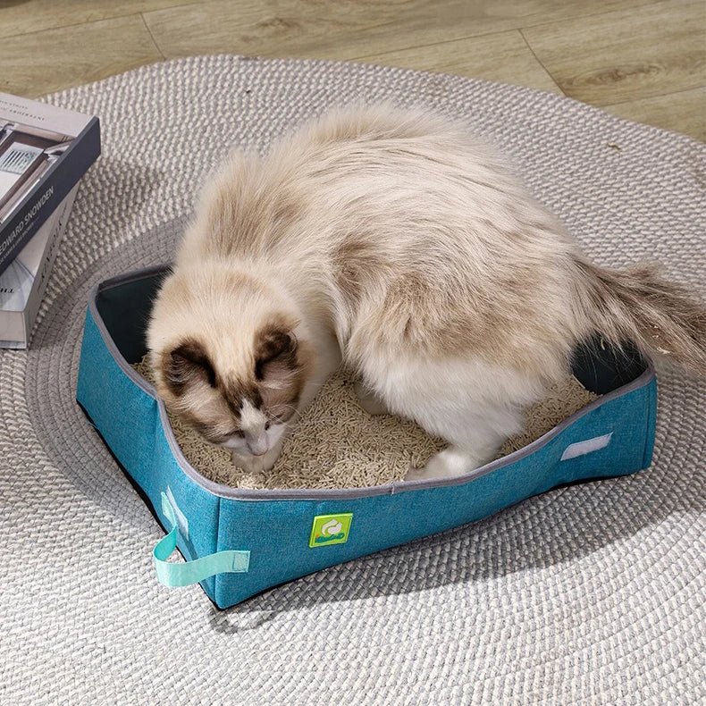 Bac à Litière Chat - NomadLiti™ - Bleu - Bien etre felin