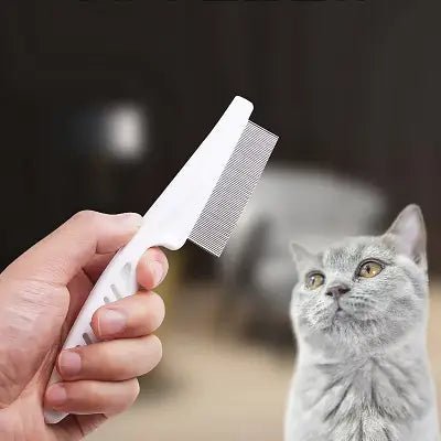 Brosse Chat - CatSheddingHairComb™ - Blanc - Bien etre felin