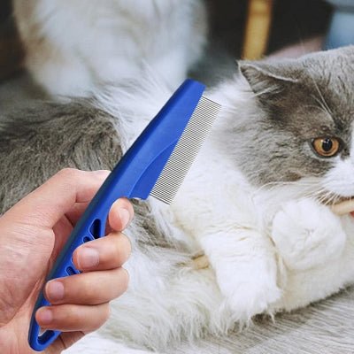 Brosse Chat - CatSheddingHairComb™ - Bleu - Bien etre felin