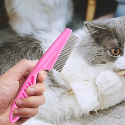 Brosse Chat - CatSheddingHairComb™ - Rose - Bien etre felin