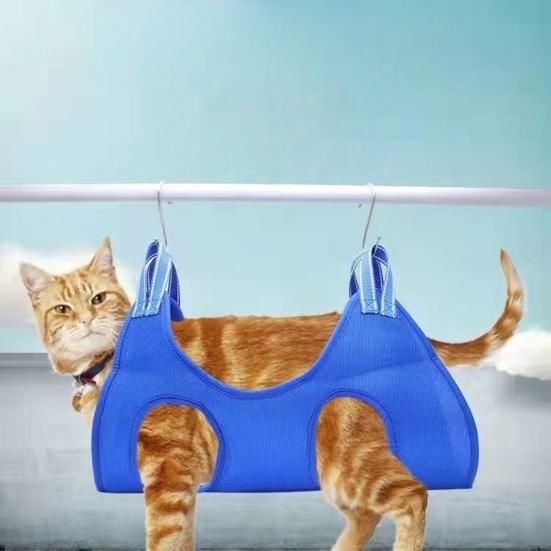 Toilettage Chat - GroomHamac™ - Bleu - Bien etre felin