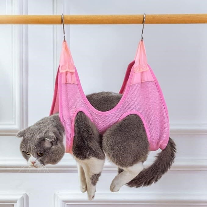 Toilettage Chat - GroomHamac™ - Rose - Bien etre felin