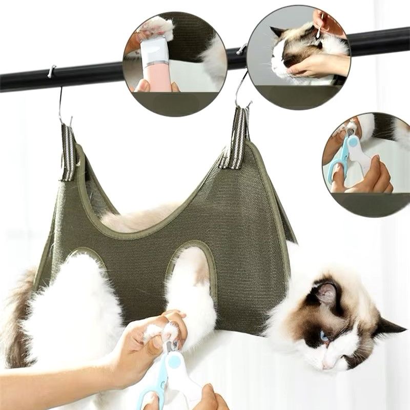 Toilettage Chat - GroomHamac™ - Vert - Bien etre felin
