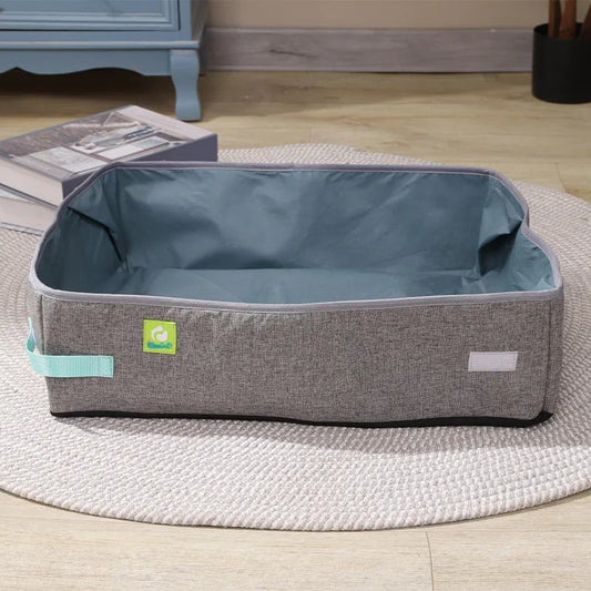 Bac à Litière Chat - NomadLiti™ - Gris - Bien etre felin