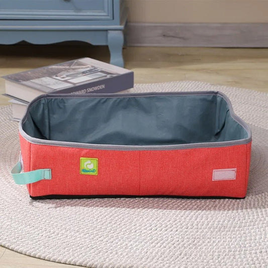 Bac à Litière Chat - NomadLiti™ - Rouge - Bien etre felin
