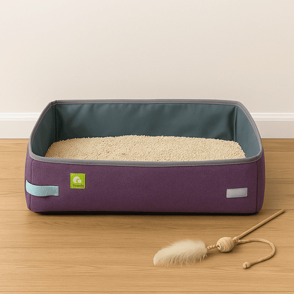 Bac à Litière Chat - NomadLiti™ - Violet - Bien etre felin
