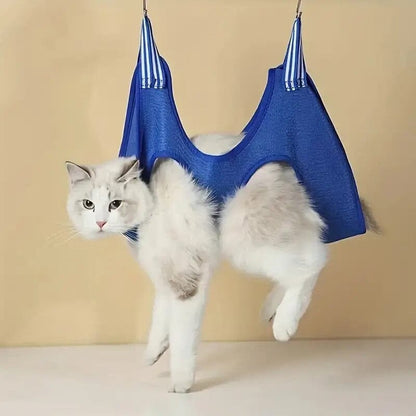 Toilettage Chat - GroomHamac™ - Bleu - Bien etre felin